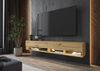 Skraut Home | TV-Schrank, Lowboard | für Wohnzimmer und Esszimmer | 180 | LED | Fernsehtisch | Moderner Stil | Eiche Bild 2