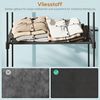 HOMCOM Kleiderschrank Stoffschrank mit Kleiderstange und Ablagen, Stoffkleiderschrank für Schlafzimmer und Ankleidezimmer, 142 x 43 x 185 cm, Schwarz Bild 5