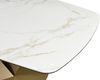 Vente-unique - PORELIMA Esstisch GlasKeramik Weiß - B 90 cm x H 76 cm x L 180 cm Bild 5