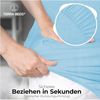Terra Beds Premium Topper Spannbettlaken 140x200 cm - 160x200 cm 160g/m2-100% Hochwertiges Oeko-TEX Baumwoll Jersey Spannbetttuch für boxspringbett Topper – Erhältlich in 10 Farben Bild 4