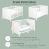 roba Komplettbettset Woodland Buddies - Babybett 70 x 140 cm aus Holz inkl. Matratze, Bettwäsche, Himmel & Himmelstange - Mitwachsendes Kinderbett ab 6 Monate - Weiß Bild 3