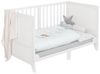 roba Komplettbettset Woodland Buddies - Babybett 70 x 140 cm aus Holz inkl. Matratze, Bettwäsche, Himmel & Himmelstange - Mitwachsendes Kinderbett ab 6 Monate - Weiß Bild 5
