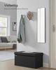 Songmics Sitzbank mit Stauraum, klappbare Sitztruhe, Aufbewahrungsbox, 38 x 76 x 38 cm, Deckel klappbar, bis 300 kg belastbar, für Flur, Wohnzimmer, Schlafzimmer, tintenschwarz LSF046B01 Bild 2