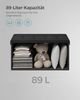 Songmics Sitzbank mit Stauraum, klappbare Sitztruhe, Aufbewahrungsbox, 38 x 76 x 38 cm, Deckel klappbar, bis 300 kg belastbar, für Flur, Wohnzimmer, Schlafzimmer, tintenschwarz LSF046B01 Bild 5