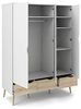 Kleiderschrank, Farbe Weiß, 147,2 x 200,1 x 58,1 cm Bild 5
