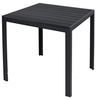 Holzimitat Gartentisch Outdoortisch Esstisch Aluminium schwarz 90x90cm Bild 3