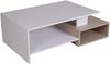 BAKAJI weiß Couchtisch rechteckig modernes Design Holz 4 Etagen Oak, Polycarbonat Holzwerkstoff Eiche, 106.5 x 60 x 34.5 Bild 5