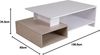 BAKAJI weiß Couchtisch rechteckig modernes Design Holz 4 Etagen Oak, Polycarbonat Holzwerkstoff Eiche, 106.5 x 60 x 34.5 Bild 3