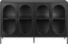 Sideboard LANGFORD Holz 83 cm Schwarz Bild 5