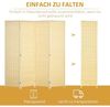 HOMCOM Paravent 4-teilig 180 x 180 cm Sichtschutz aus Bambus, Faltbar Stellwand (Raumteiler, 1 St, Trennwand), für Wohnzimmer, Schlafzimmer, Naturholz Bild 5