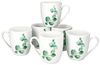 6x Eukalyptus Kaffeebecher 340ml H10,5cm Porzellan-Tassen 6 Personen Bild 2