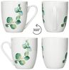 6x Eukalyptus Kaffeebecher 340ml H10,5cm Porzellan-Tassen 6 Personen Bild 4