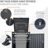 ML-DESIGN Mülltonnenbox Müllbox aus Stahl wetterfeste Mülltonnen Verkleidung Mülltonnengarage, Mülltonnencontainer mit Klappdeckel/Tür für 1 Tonne 120 oder 240 Liter Bild 4