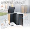 ML-DESIGN Mülltonnenbox Müllbox aus Stahl wetterfeste Mülltonnen Verkleidung Mülltonnengarage, Mülltonnencontainer mit Klappdeckel/Tür für 1 Tonne 120 oder 240 Liter Bild 3