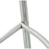 DRW Halbrunder Eingangstisch aus Metall und Spiegel, silberfarben, 60 x 30,5 x 75 cm Bild 4