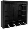Ruhhy Kleiderschrank Kleiderschrank Stoffschrank 170x170 cm Aufbewahrung Faltschrank Anzahl der Regale: 14, Anzahl der Türen: 3, Anzahl der Aufhängestangen Bild 3