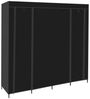 Ruhhy Kleiderschrank Kleiderschrank Stoffschrank 170x170 cm Aufbewahrung Faltschrank Anzahl der Regale: 14, Anzahl der Türen: 3, Anzahl der Aufhängestangen Bild 4
