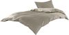Bettwaesche-mit-Stil Renforcé / Linon Hotelbettwäsche "Lia" 100% Baumwolle braun uni einfarbig Garnitur 155x220 + 80x80cm Bild 2