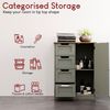 Bath Vida Priano Badezimmerschrank mit 4 Schubladen, 1 Tür, freistehend, grau, Aufbewahrungseinheit aus Holz, Grey Bathroom 4 Drawer 1 Door Cabinet Bild 5
