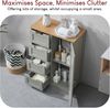 Bath Vida Priano Badezimmerschrank mit 4 Schubladen, 1 Tür, freistehend, grau, Aufbewahrungseinheit aus Holz, Grey Bathroom 4 Drawer 1 Door Cabinet Bild 3