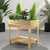 Pflanztisch Gartenbeet Blumenständer Hochbeet Holz 4 Fächer Pflanzkasten Bild 2