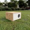 QLS Tierhaus Styropor + OSB, Wetterfestes Katzenhaus – 43x41 cm isoliertes Schutzhäuschen Bild 3