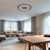 LED Deckenleuchte, Holz, Metall, anthrazit, grau, D 48 cm Bild 4