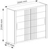 Schiebetürenschrank Bari Kleiderschrank 2050x62x215cm 2-türig Bild 3