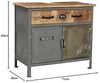 Waschbeckenunterschrank massivum Pinetown 71x63x35 cm Mango Holz Metall Badmöbel Industrial-Style Badezimmerschrank rustikal Bild 3