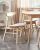 Esszimmerstuhl 2er Set LYNN Holz Hellgrau Bild 2