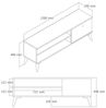 Dmora Fernsehtisch Biham 120 x 29,5 x 44,6 cm Braun, EIN Regal Bild 2
