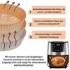 Jungengel Backpapier Airfryer Backpapier rund/quadratisch 100 Stück fettfrei antihaft, Hitzebeständig bis 220 °C, BPA-frei, rund/quadratisch Bild 3