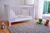 BABY Gitterbett Babybett Kinderbett mit Aloe Vera Schaumstoffmatratze Zahnschienen höhenverstellbar Weiß umbaubar zum Juniorbett Bild 5