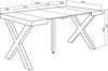 Skraut Home Ausziehbarer Konsolentisch, Eiche und weiß, 90X58X73 Bild 3