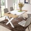 Skraut Home Ausziehbarer Konsolentisch, Eiche und weiß, 90X58X73 Bild 2