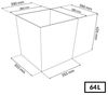 Prosperplast Blumentopf, Beige (mocca), 40 x 40 x 40,8 cm, DRTS400L-7529U Bild 2
