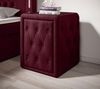 Designer Nachttisch Josy (Samt) Rot Bild 2