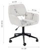 39F FURNITURE DREAM Office Chair Fabric Swivel Adjustable Height and 5 Casters for Children Working at Home, Beige, 56.5 x 57.5 x 75-85cm Bild 3
