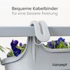 KONZEPT Balkonkasten Balkon Blumenkasten mit Halterung 6,2 L, Balkonkasten für Geländer, Blumenkasten aus wetterfestem Kunststoff Bild 5