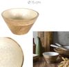 HOME DECO FACTORY, KA0655, Schüssel aus natürlichem Mangoholz, Modell Nerina, Elegantes und modernes Design, ideal für Salate und Vorspeisen, Durchmesser 15 cm, beige-braune Farbe Bild 5