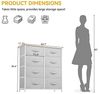 YITAHOME Kommode,Kommode mit 8 Schubladen,Schrank,Stoffschubladen mit Griffen,Kommodenschrank mit Stabiler Stahlrahmen,Dauerhaft,Hellgrau Bild 3