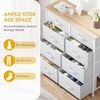 YITAHOME Kommode,Kommode mit 8 Schubladen,Schrank,Stoffschubladen mit Griffen,Kommodenschrank mit Stabiler Stahlrahmen,Dauerhaft,Hellgrau Bild 5