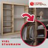 Kryspol Schwebetürenschrank Monaco 250 cm mit Spiegel Kleiderschrank mit Kleiderstange und Einlegeboden Schlafzimmer- Wohnzimmerschrank Schiebetüren Modern Design (Sonoma) Bild 4