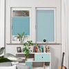 K-home Klemmfix-Plissee Florida Petrol 80x210 cm (B x L) einzigartiges Design mit bezauberndem Lichteffekt Bild 4