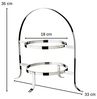 EDZARD Etagere Sina, Edelstahl, Tellerhalter, 2 Etagen,schwerversilbert, H 33 cm Bild 3