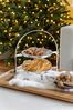 EDZARD Etagere Sina, Edelstahl, Tellerhalter, 2 Etagen,schwerversilbert, H 33 cm Bild 5