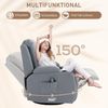 HOMCOM Massagesessel TV Sessel mit Liegefunktion, Massagestuhl mit Wärmefunktion (Fernsehsessel, 1-St, Relaxsessel), für Wohnzimmer, Schlafzimmer, Hellgrau Bild 5