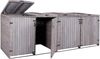 XL 4er-/8er-Mülltonnenverkleidung HWC-H74, Mülltonnenbox, erweiterbar 126x316x98cm Holz FSC® ~ anthrazit-grau Bild 3