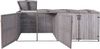 XL 4er-/8er-Mülltonnenverkleidung HWC-H74, Mülltonnenbox, erweiterbar 126x316x98cm Holz FSC® ~ anthrazit-grau Bild 5