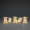 LED Lichterkette Acryl Babyschweinchen - 5 Leuchtfiguren - 40 warmweiße LED - Trafo - für Außen Bild 2